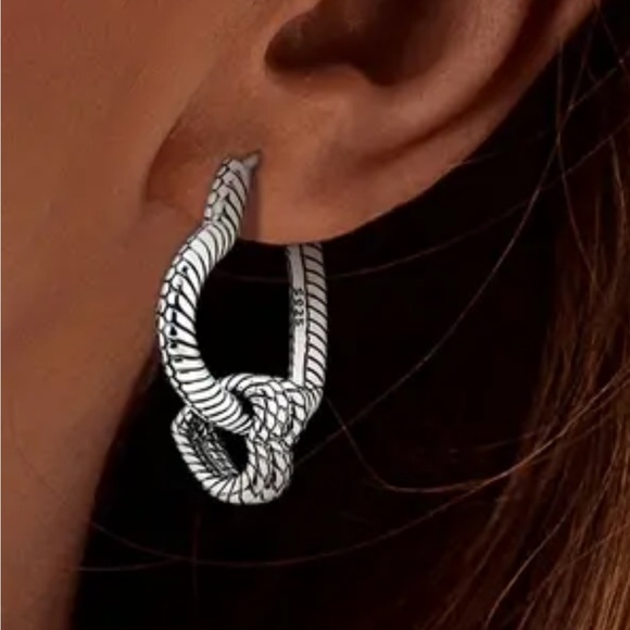 Sterling Silver With 10k Gold Plating Heart Dangle Earrings - Picture 3 of 4